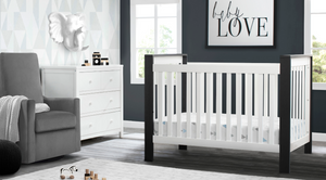 Miles 4in1 Nursery Set Bianca White w Midnight Grey 24