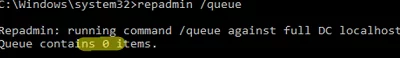 Monitoring AD replication queues (repadmin /queue) 