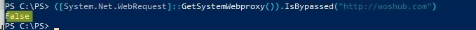 powershell: check proxy connection