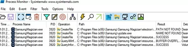 procmon: audit application file system and registry access