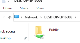 shared folder on windows 10 